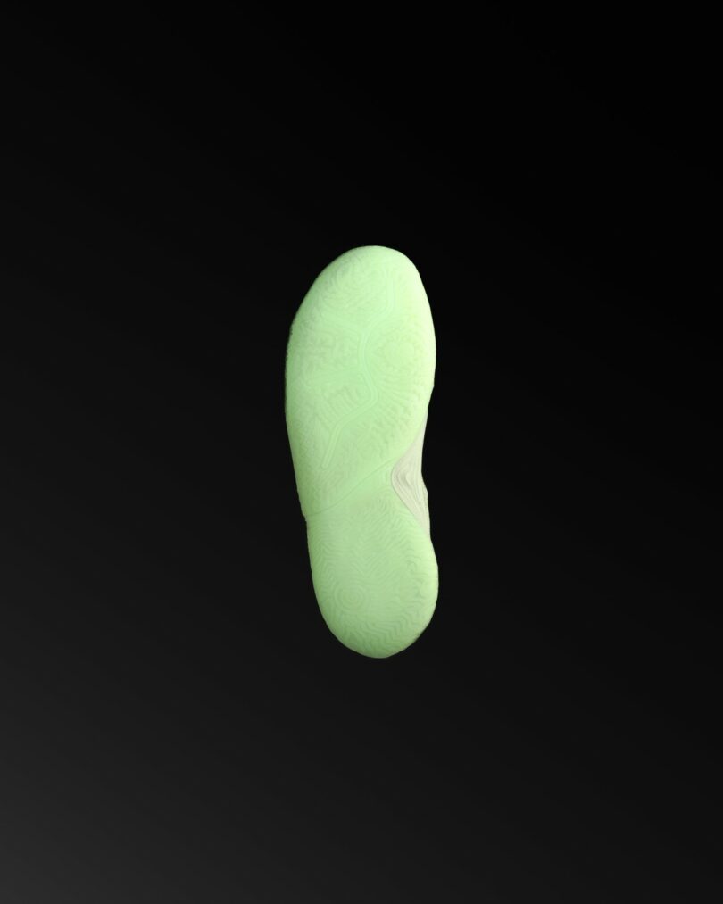 glow in the dark sole of a sneaker